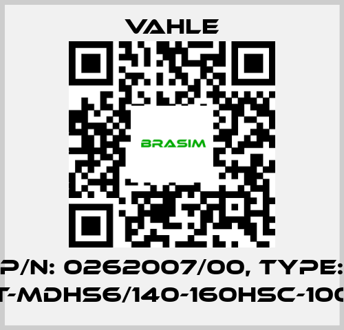 Vahle-P/n: 0262007/00, Type: DT-MDHS6/140-160HSC-1000 price