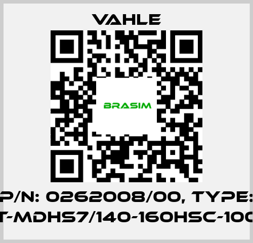 Vahle-P/n: 0262008/00, Type: DT-MDHS7/140-160HSC-1000 price