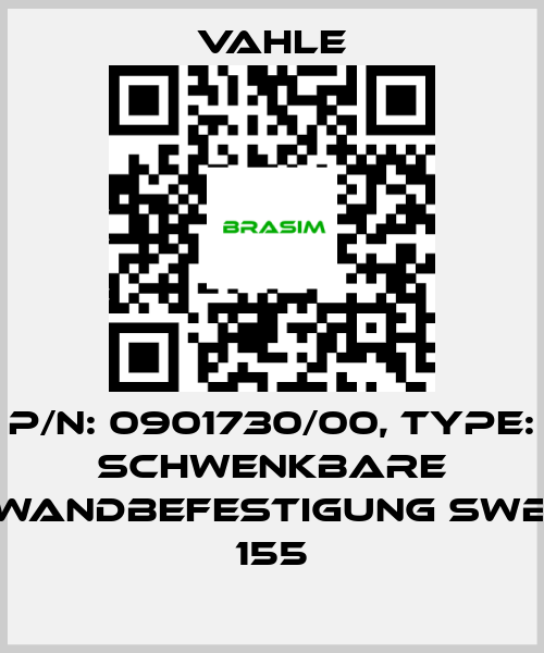 Vahle-P/n: 0901730/00, Type: SCHWENKBARE WANDBEFESTIGUNG SWB 155 price