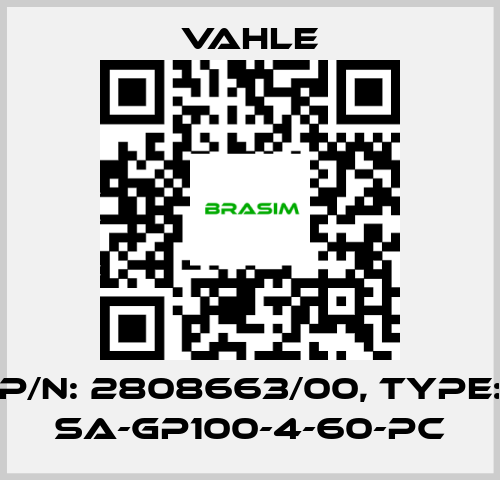 Vahle-P/n: 2808663/00, Type: SA-GP100-4-60-PC price