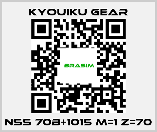 KYOUIKU GEAR-NSS 70B+1015 M=1 Z=70 price