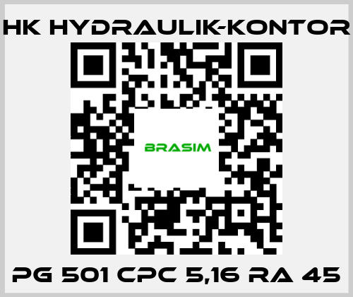 HK HYDRAULIK-KONTOR-PG 501 CPC 5,16 RA 45 price