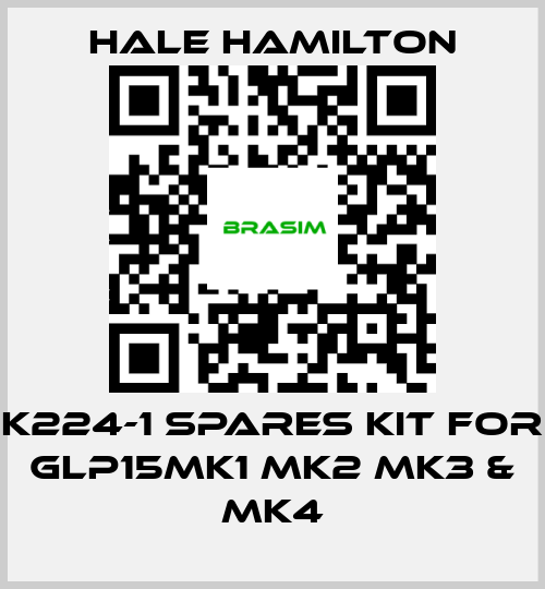 HALE HAMILTON-K224-1 Spares Kit for GLP15MK1 MK2 MK3 & MK4 price