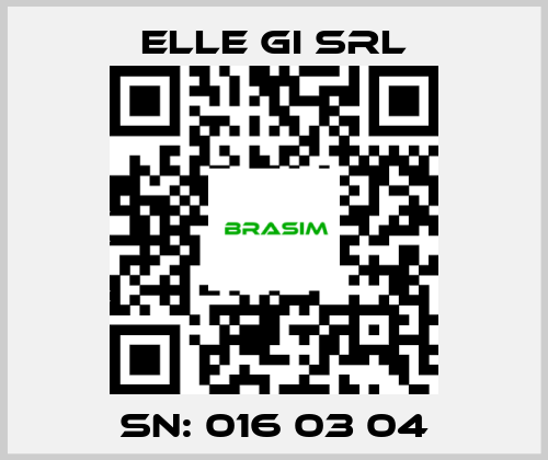 ELLE GI SRL-SN: 016 03 04 price