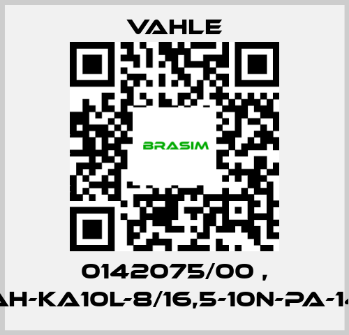 Vahle-0142075/00 , AH-KA10L-8/16,5-10N-PA-14 price