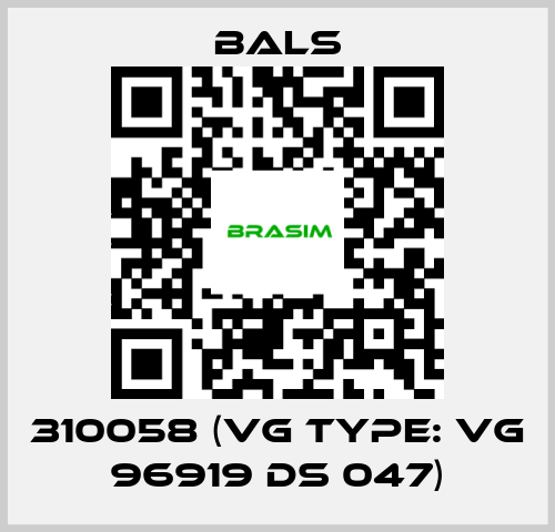 Bals-310058 (VG Type: VG 96919 DS 047) price