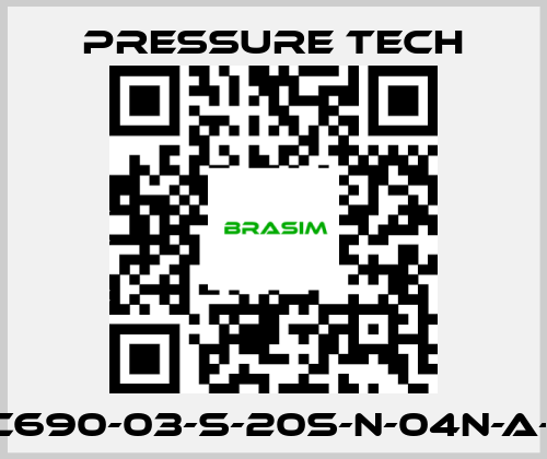 Pressure Tech-LGC690-03-S-20S-N-04N-A-SV price