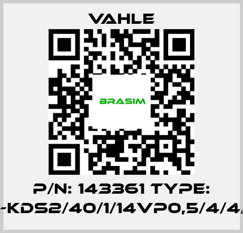 Vahle-P/N: 143361 Type: SA-KDS2/40/1/14VP0,5/4/4/1-3 price