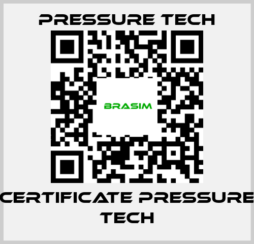 Pressure Tech-Certificate Pressure Tech price