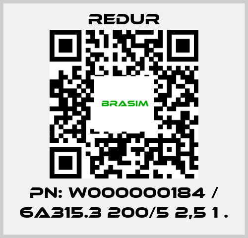 Redur-PN: W000000184 / 6A315.3 200/5 2,5 1 . price