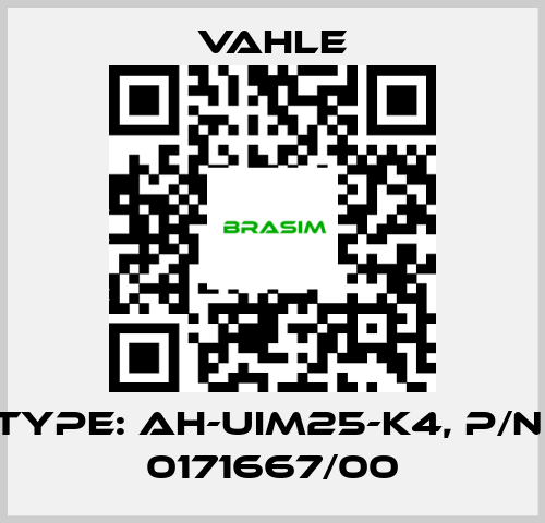 Vahle-Type: AH-UIM25-K4, P/n: 0171667/00 price