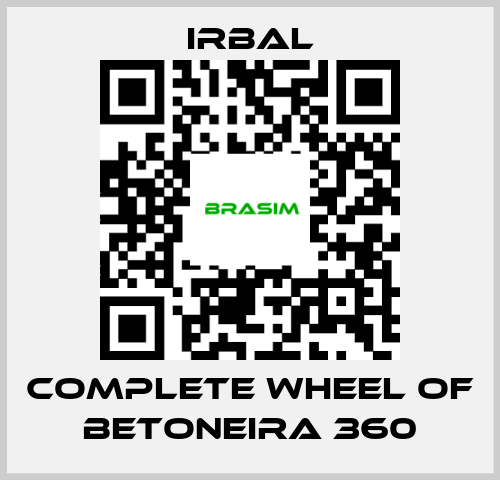 irbal-complete wheel of BETONEIRA 360 price