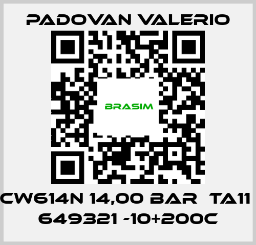 PADOVAN VALERIO-CW614N 14,00 BAR  TA11  649321 -10+200C price