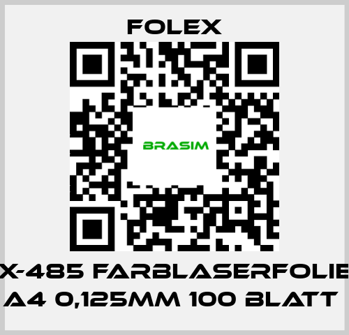 Folex-X-485 FARBLASERFOLIE A4 0,125MM 100 BLATT  price