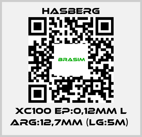 Hasberg-XC100 EP:0,12MM L ARG:12,7MM (LG:5M)  price