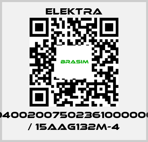 ELEKTRA-04002007502361000000 / 15AAG132M-4 price