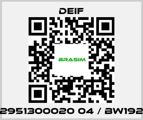 Deif-2951300020 04 / BW192 price