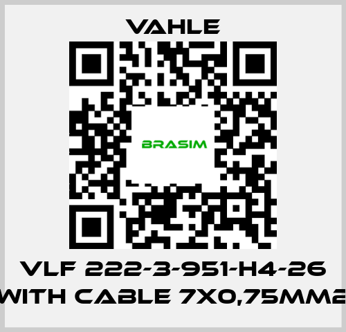 Vahle-VLF 222-3-951-H4-26 with cable 7x0,75mm2 price