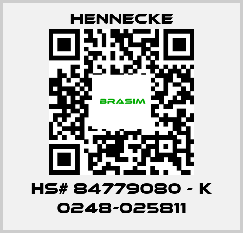 Hennecke-HS# 84779080 - K 0248-025811 price