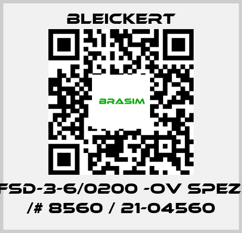 Bleickert-FSD-3-6/0200 -oV spez. /# 8560 / 21-04560 price