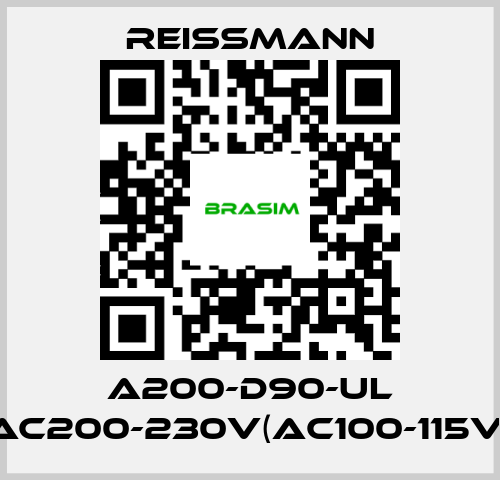 Reissmann-A200-D90-UL AC200-230V(AC100-115V) price