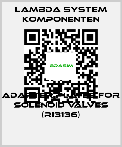 LAMBDA SYSTEM KOMPONENTEN-Adapter plates for solenoid valves (RI3136) price