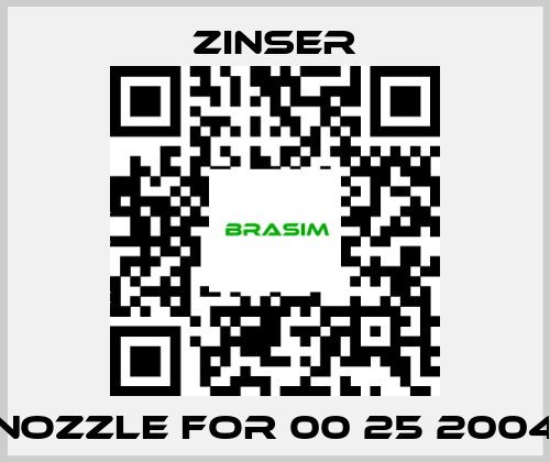 Zinser-nozzle for 00 25 2004 price