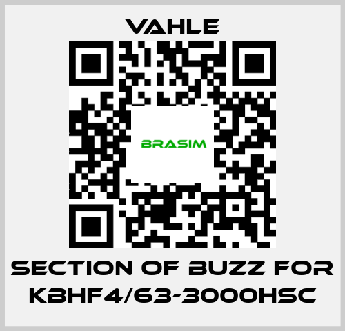 Vahle-section of buzz for KBHF4/63-3000HSC price