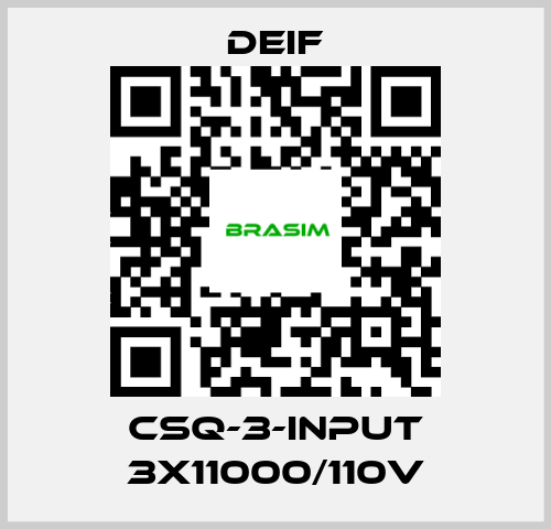 Deif-CSQ-3-INPUT 3X11000/110V price