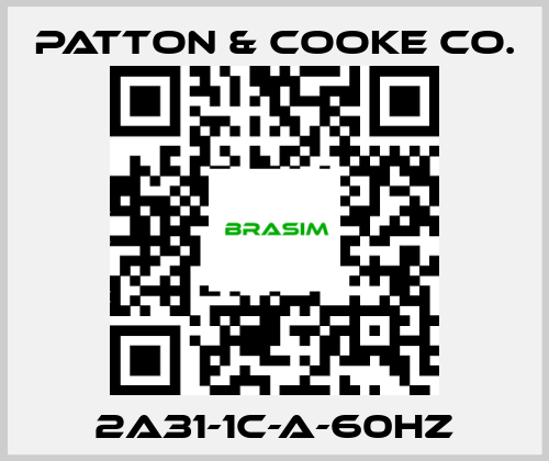 Patton & Cooke Co.-2A31-1C-A-60HZ price