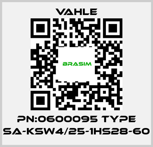 Vahle-PN:0600095 Type SA-KSW4/25-1HS28-60 price