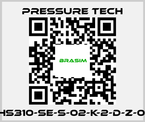 Pressure Tech-XHS310-SE-S-02-K-2-D-Z-015 price