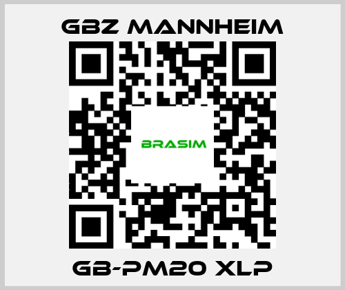 GBZ MANNHEIM-GB-PM20 XLP price