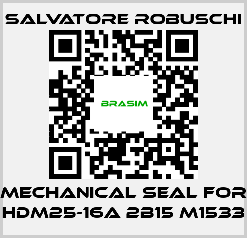 SALVATORE ROBUSCHI-mechanical seal for HDM25-16A 2B15 M1533 price