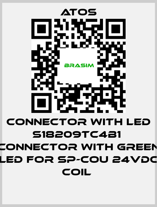 Atos-Connector with LED S18209TC4B1  Connector with green LED for SP-COU 24VDC coil  price