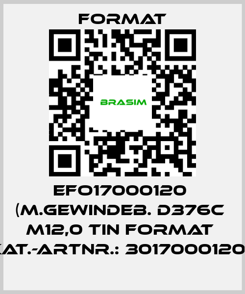 Format-EFO17000120  (M.Gewindeb. D376C  M12,0 TiN FORMAT  Kat.-Artnr.: 3017000120)  price