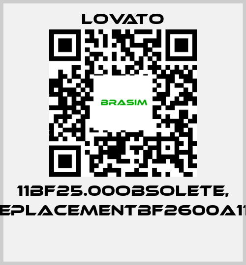 Lovato-11BF25.00obsolete, replacementBF2600A110  price