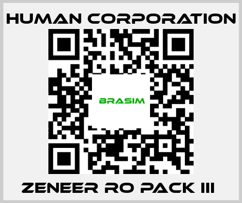 Human Corporation-ZENEER RO PACK III  price