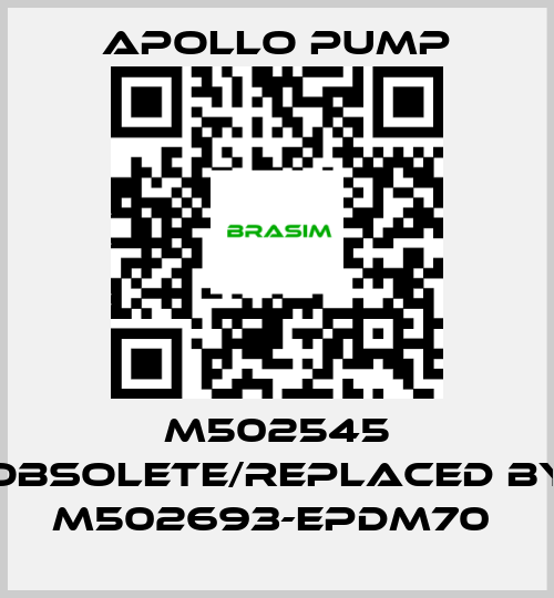 Apollo pump-M502545 obsolete/replaced by M502693-EPDM70  price