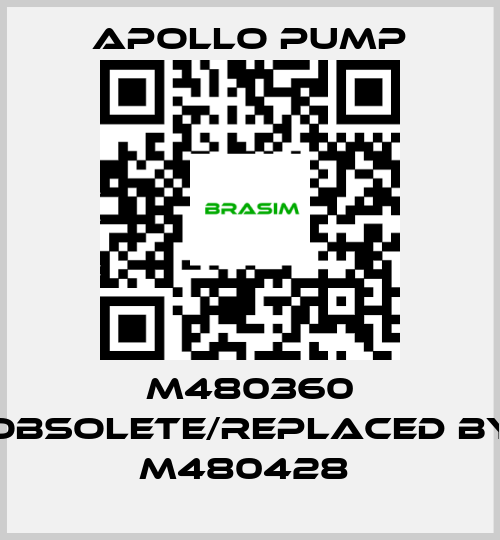 Apollo pump-M480360 obsolete/replaced by M480428  price