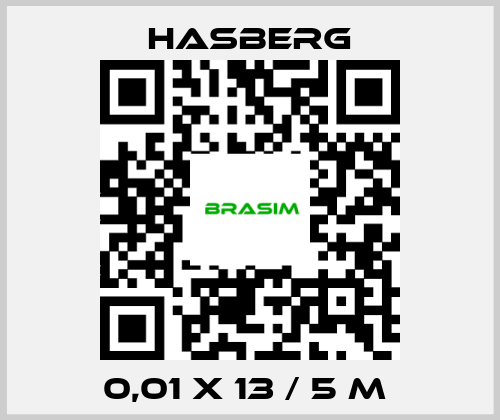 Hasberg-0,01 X 13 / 5 M  price