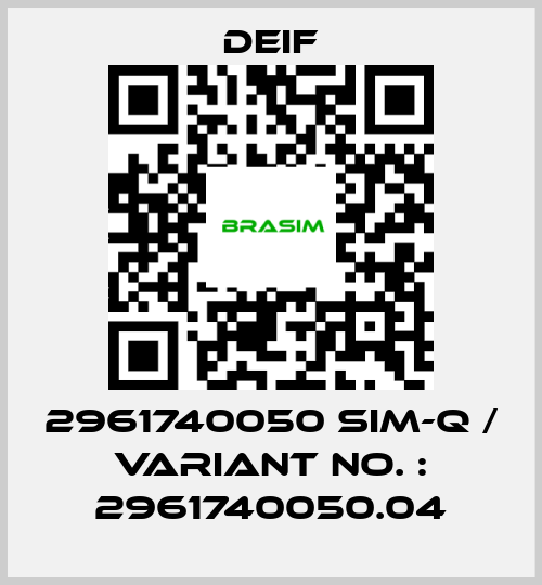 Deif-2961740050 SIM-Q / Variant No. : 2961740050.04 price