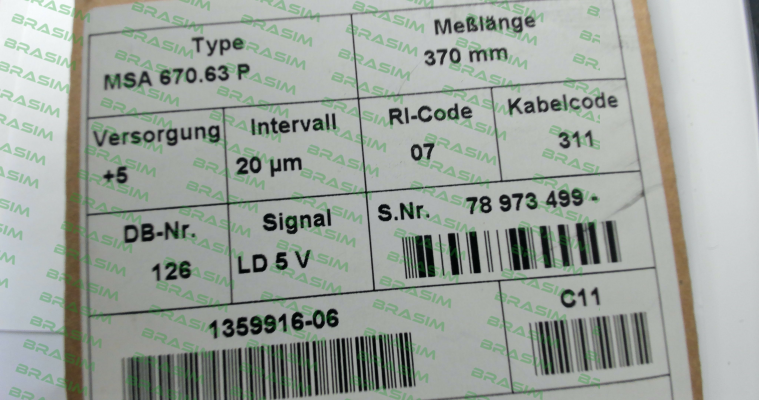 Rsf Elektronik-MSA670.63 P 370 10 07 LD RSF ID 1359916-06 price