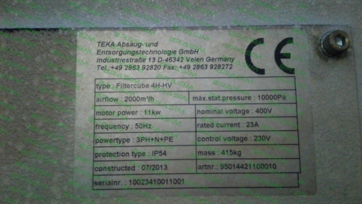 Teka-FILTER FOR: Filtercube 4H-HV replaced by 100050250  price