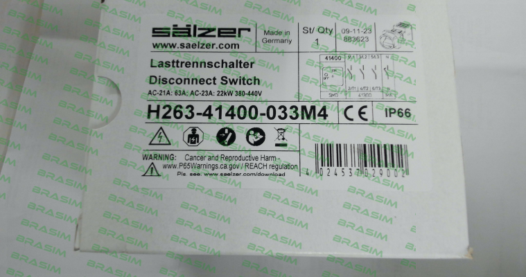 Salzer-H263-41400-033M4 price