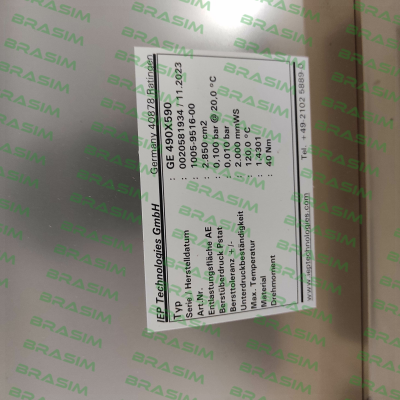 Brilex-Nr. 1005-9516-00 Type GE 0490x0590 mm price