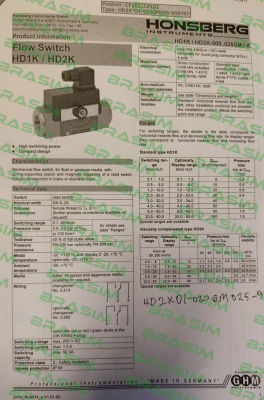 Honsberg-HD2KO1-020.GM.025.IP65/0213 price