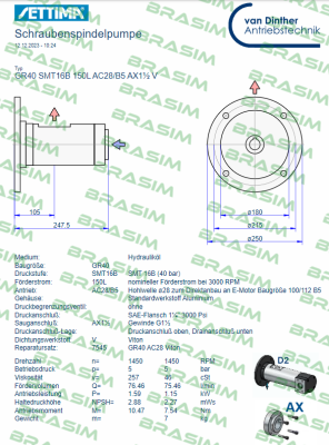 Settima-GR40 SMT 16B 150L AC28/B5 AX11/2" V price