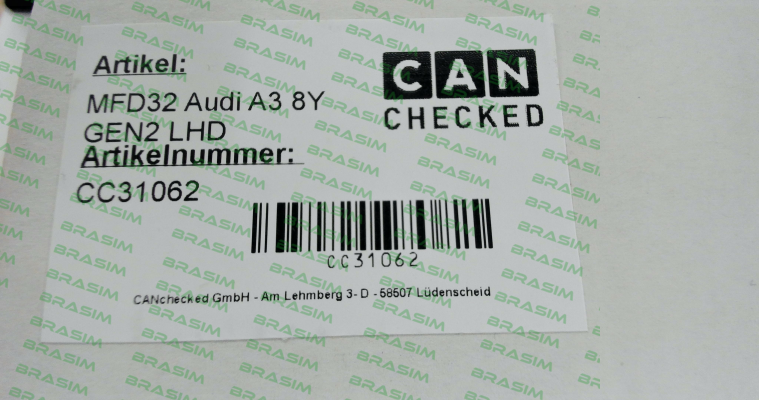 CANchecked-280156 / CANchecked MFD32 GEN 2 - 3.2" Display Audi A3 8Y - LHD price