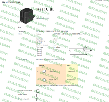 Ter Tecno Elettrica Ravasi-PFA9165A0015009 price